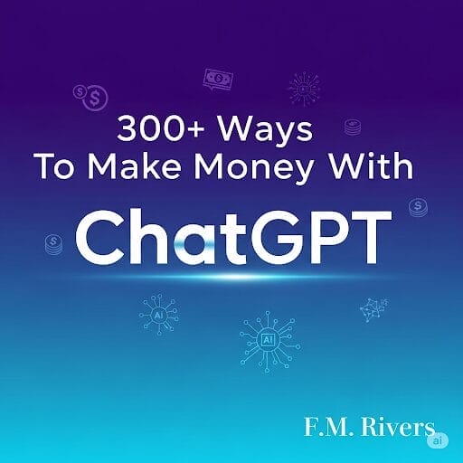 E-Book cover for the pdf e-book 300+ Ways To Make Money With ChatGPT